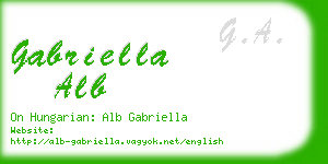 gabriella alb business card